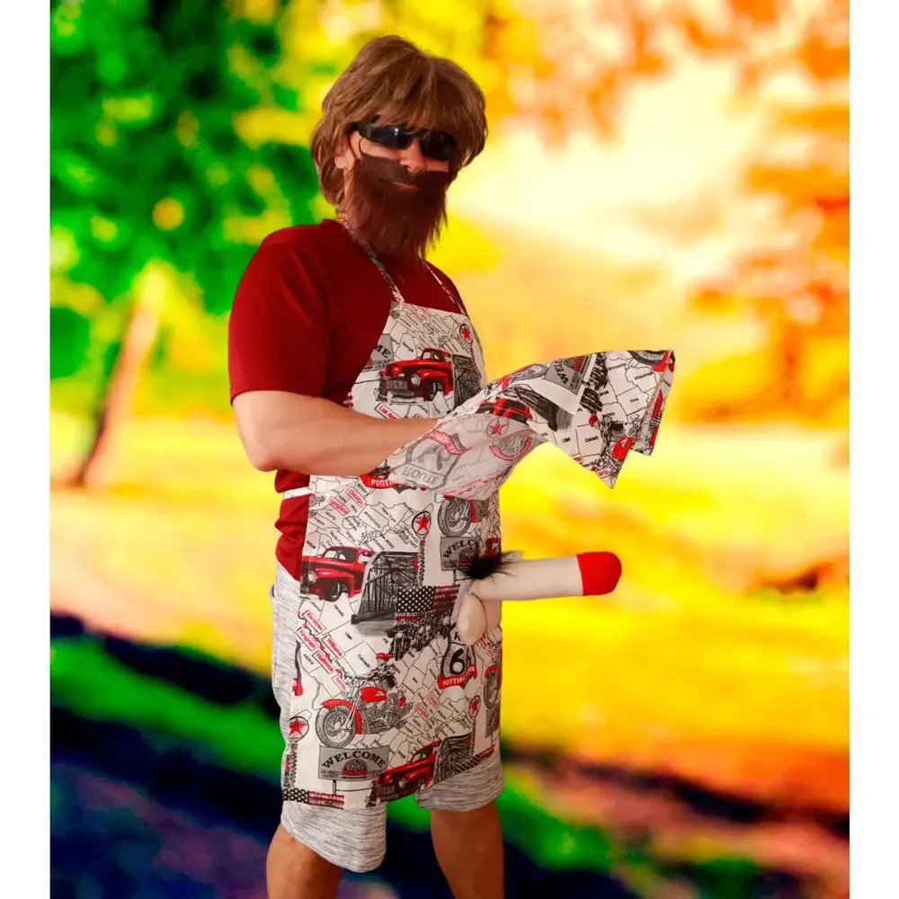 Funny Gag Gift Apron Secret Willy Novelty BBQ Party Apron Bachelorette Handmade
